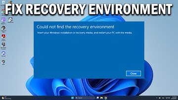 How To Fix Could Not Find The Recovery Environment Windows 11 - Easy Fix