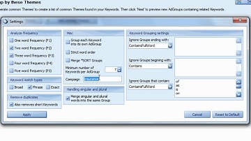 Keyword Grouper - Keyword Grouping Software Demo