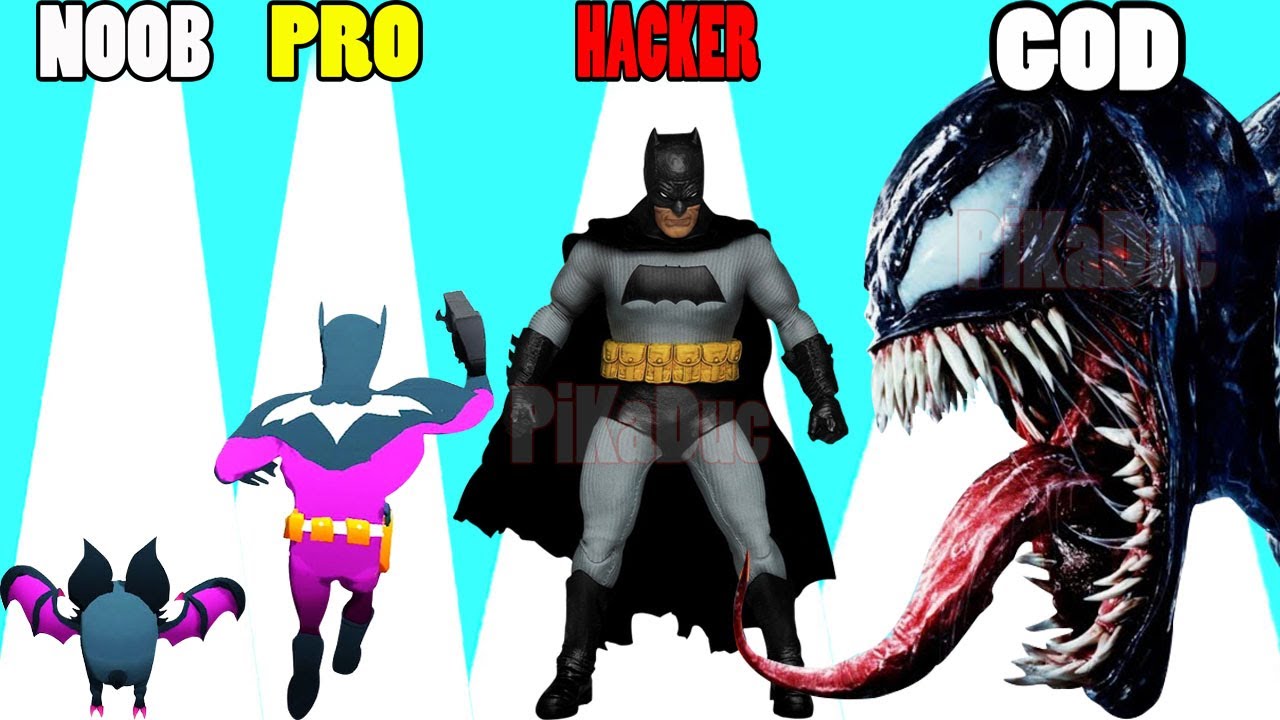 NOOB vs PRO vs HACKER vs GOD in Bat Evolution (ALL LEVELS!)