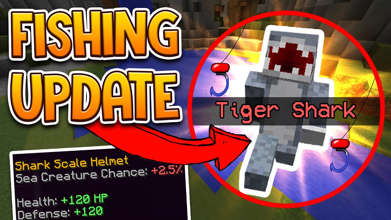 HYPIXEL SKYBLOCK NEW FISHING UPDATE! (SHARK ARMOR & NEW