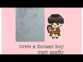 How to draw Taehyung. طراحی چهره تهیونگ _ تصميم خطوة بخطوة لوجه تهیونگ.