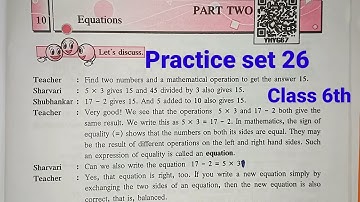 Practice set 26 Class 6 math | Equations