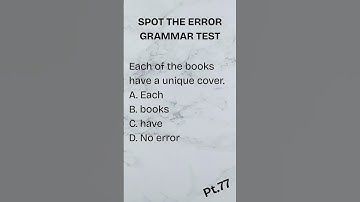 Can You Spot the Grammar Error? 🧠 | Grammar Test #77