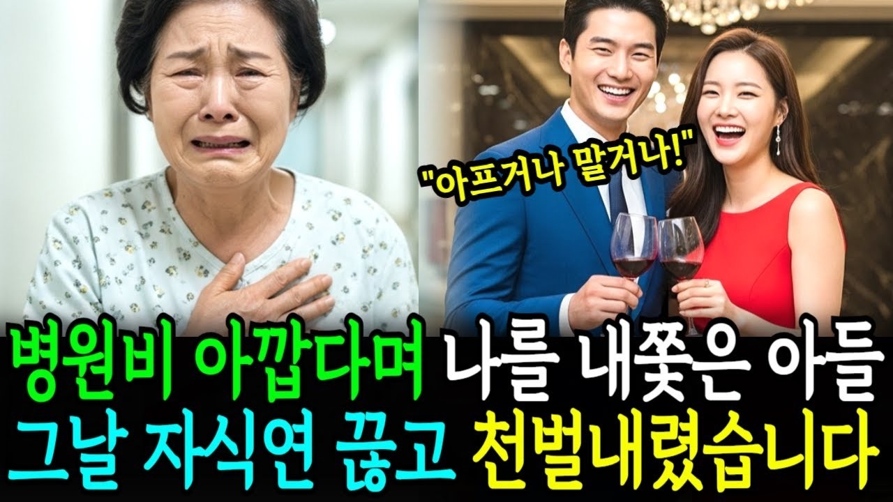 병원비 아깝다며 날 내쫓은 아들, 그날 자식연 끊고 천벌 내렸습니다
