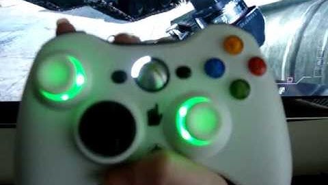 White & Black Custom LED Controller- Rumble Activated Guide Button