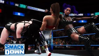 WWE 2K20 SMACKDOWN GIGI & JESSICA VS FLORIANE & BROOKLYN VON BRAUN