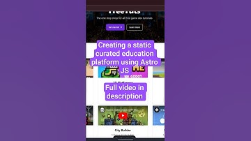 Creating a static curated education platform using Astro JS #astrojs #webdevelopment #education
