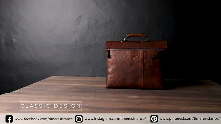 Brown Leather Briefcase Laptop Bag - From Here to Eternity | Time Resistance Official Video