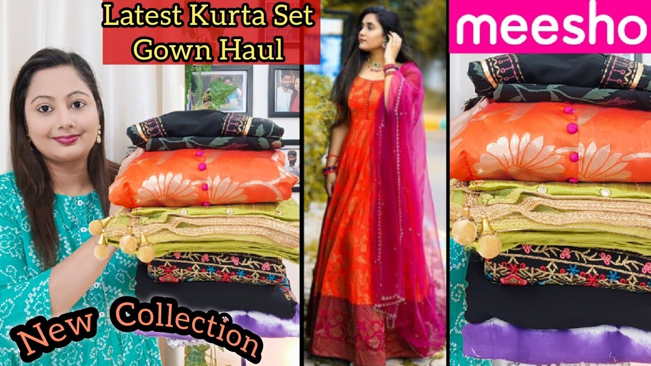 💕Meesho Partywear💃Kurti/Kurta Set Haul💕Shrug Kurti /Gown/Kurti Skirt