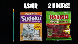 2 HOURS OF SUDOKU ASMR - SOFT WHISPERS - HARIBO CHEWY SWEETS screenshot 3