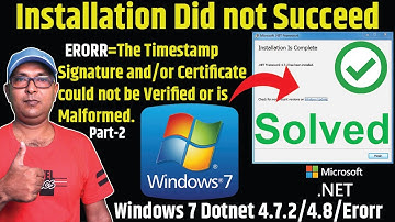 the timestamp signature and/or certificate could not be verified or is malformed | @dotnet4.7.2 |