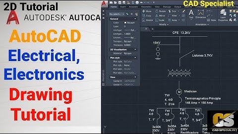 AutoCAD Single Line Diagram Drawing Tutorial for Electrical Engineers, Electronic Telecommunication