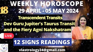 WEEKLY HOROSCOPE 29 APRIL-05 MAY 2024: Astrological Guidance for All 12 Signs by VL #weeklyhoroscope