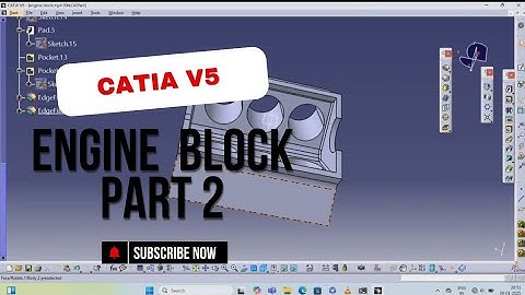 cylinder block Design in Catia V5: A Step-by-Step Tutorial part 2 #automobile  @Free_cad_tutorial