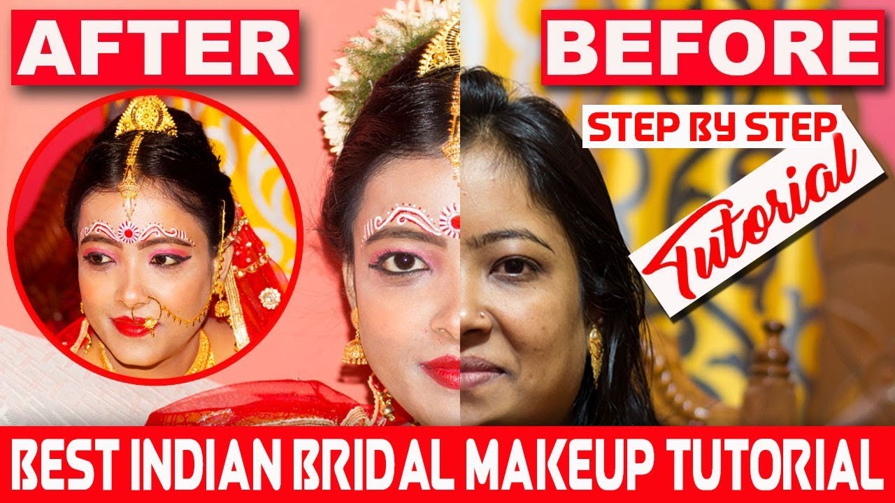 Indian Bridal Makeup Tutorial Bengali Bridal FULL MAKEUP With Step