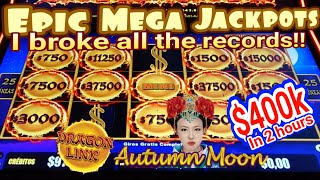 🥂Epic Mega Jackpots | I Broke All the Records!! Dragon Link Slot Machine High Limit