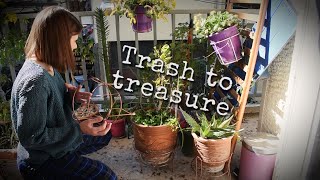 Trash to treasure! Saving plant stands from the streets | Garden's Log Ep. 23