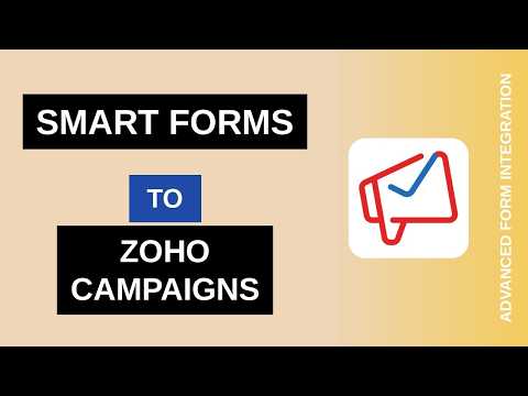 Smart Forms to Zoho Campaigns Integration Tutorial | AFI