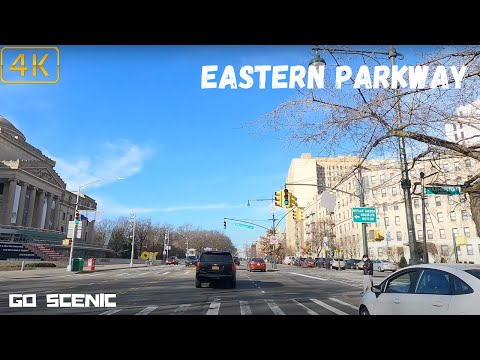 Eastern Parkway Drive Brooklyn NY | NYC 4K | GO SCENIC