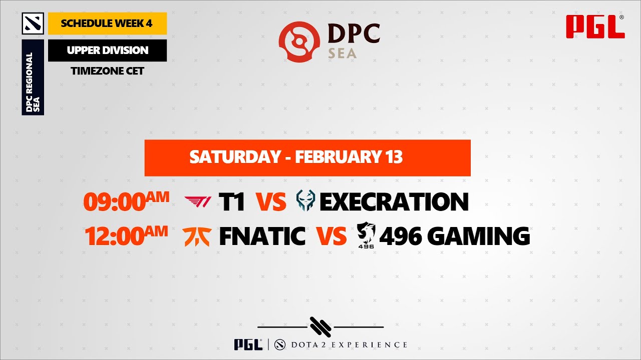 (4K) DPC 2021 SEA - Execration vs. T1 | Fnatic vs. 496