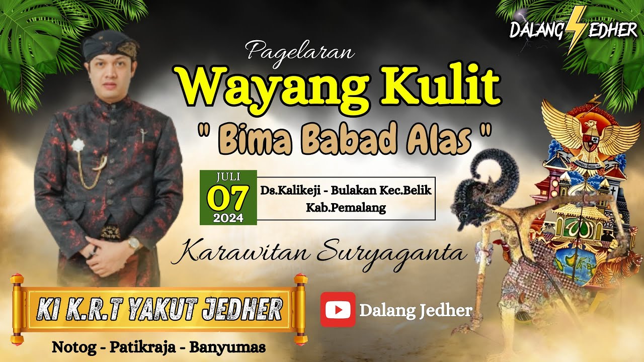 LIVE Wayang Kulit 🔴 KI K.R.T. YAKUT JEDHER -LAKON BIMA BABAD ALAS