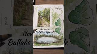 Nouveau carnet - 1er dessin - Ballade et aquarelle  #carnet #aquarelle  #pagedujour  #sabcreations