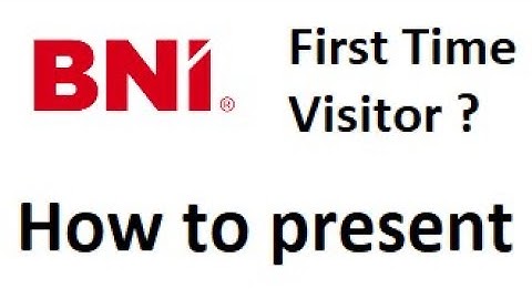 Are you a visitor attending your first BNI networking meeting? This is about planning your content