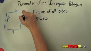 Lesson on Finding The Perimeter of Irregular Polygons | Math Video On Geometry, 2nd, 3rd, 4th Grades