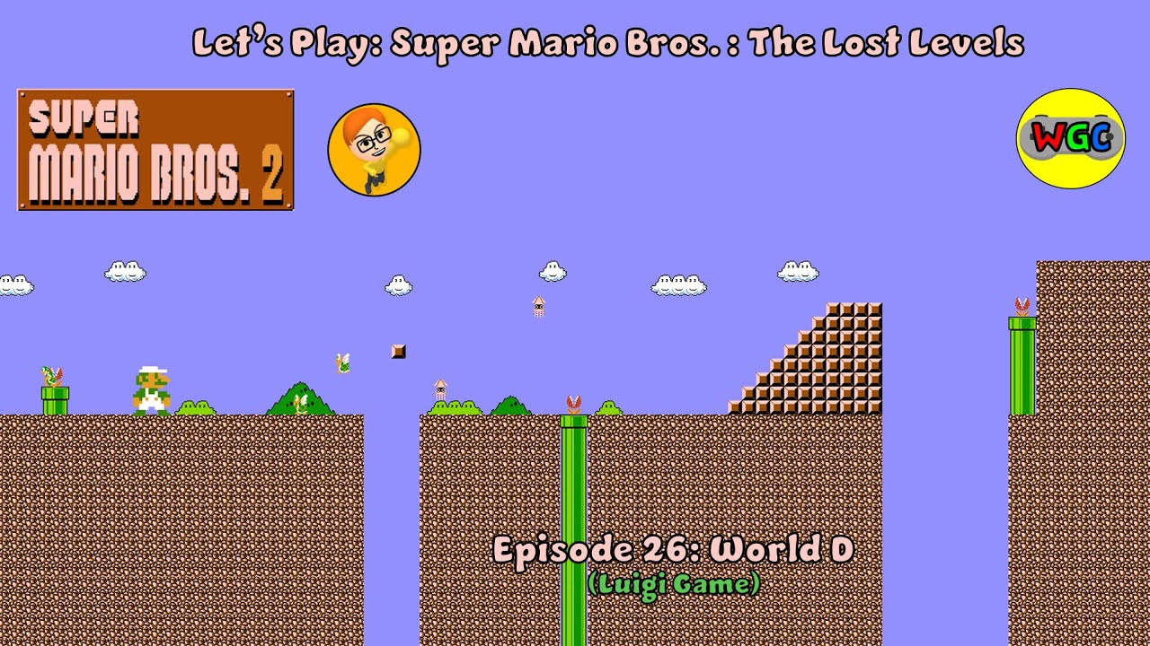 Let's Play: Super Mario Bros.: The Lost Levels - Episode 26: World D (Luigi Game)