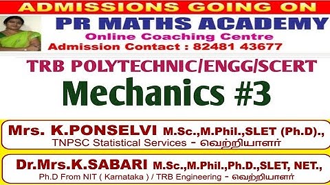 TRB POLYTECHNIC/TRB ENGINEERING/TRB SCERT /MATHS/MECHANICS/Lagrangian/Simple Pendulum/Acceleration