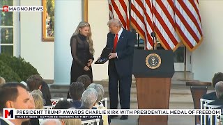🇺🇸 President Donald Trump awards American Martyr Charlie Kirk with Presidential Medal of Freedom
