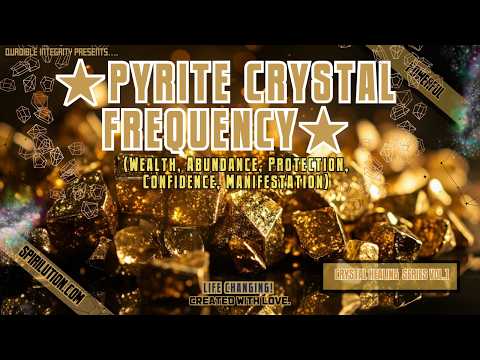 صيغة ترددات البيريت الثراء الوفرة الحماية الثقة التجلي موسيقى الشفاء بالكريستال
