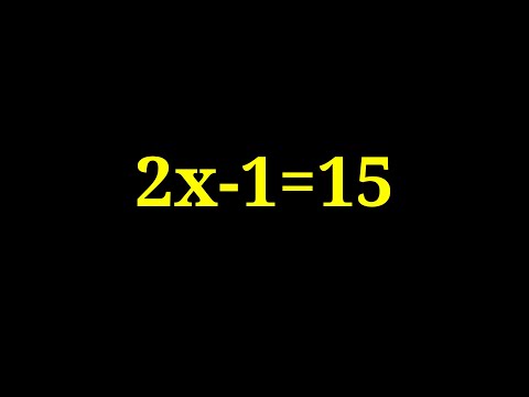 Video Solve 2x-1=15 - youtube