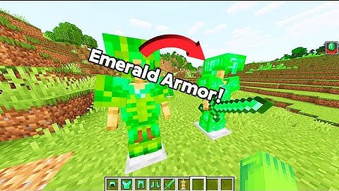 How to make Emerald Armor On Minecraft Bedrock PS5/MCPE/XBOX