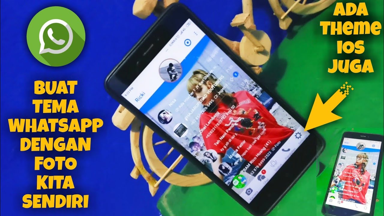 Cara Mengubah Tema Whatsapp Dengan Foto Sendiri Youtube