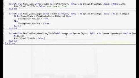visual basic tutorial on how to create system tray icon
