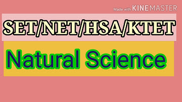 NATURAL SCIENCE  - SET#KTET#HSA#NET