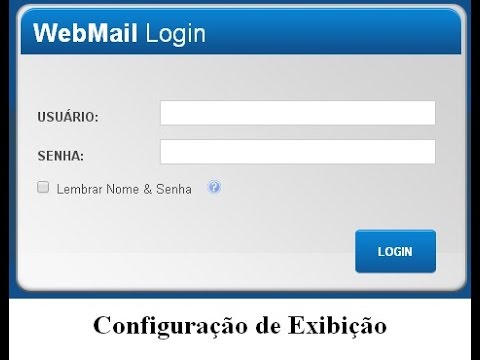 Webmail - Como alterar exibição