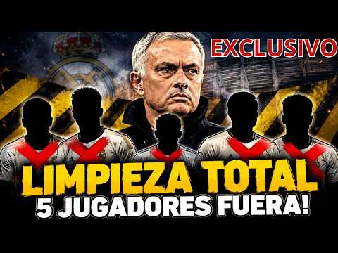 🚨¡BOMBA! ¡LA LISTA "NEGRA DE MOURINHO! 💥5 JUGADORES FUERA DEL REAL MADRID