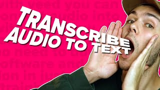 Automatic Audio Transcription - How to Transcribe Audio to Text (FAST)