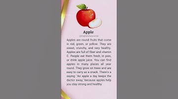 Learn English through Story || Apple || Shorts Stories