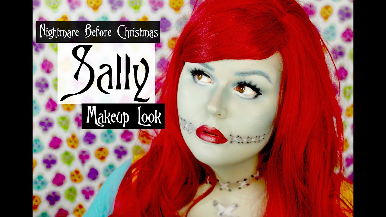 Nightmare Before Christmas Sally Halloween Makeup Look - YouTube