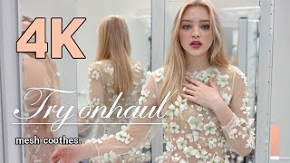 4K Shein Try On Haul Lingerie 2025 Micro Bikini See Through Transparent Lingerie Fashion Trend
