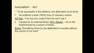 How to apply the law of automatism to a scenario question screenshot 1