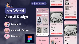 Crafting Stunning UI Designs with Figma: Art World App Edition | #figmatutorial #uidesign screenshot 2