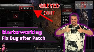 Diablo 4 How to fix Masterworking Bug after Patch