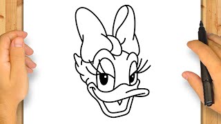 How to Draw Daisy Duck | Simple and Easy Step by Step screenshot 2