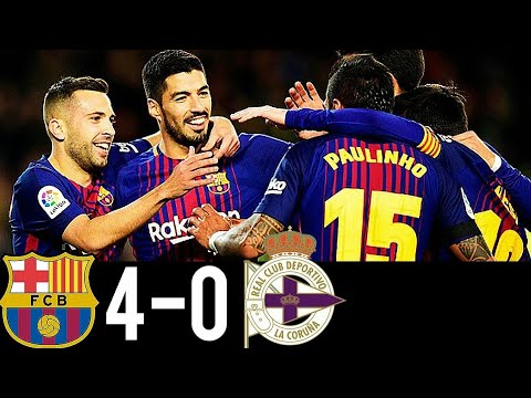 Barcelona vs Deportivo La Coruna 4-0 All Goal and Highlights(Last match)