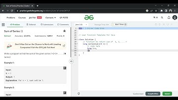 Sum of Series Practice gfg #gfg #java #programming