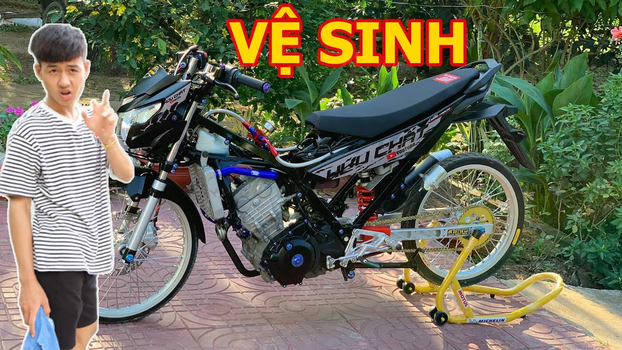 Đem Satria Full Kiểng Bỏ 3 Tuần Ra Vệ Sinh - youtube